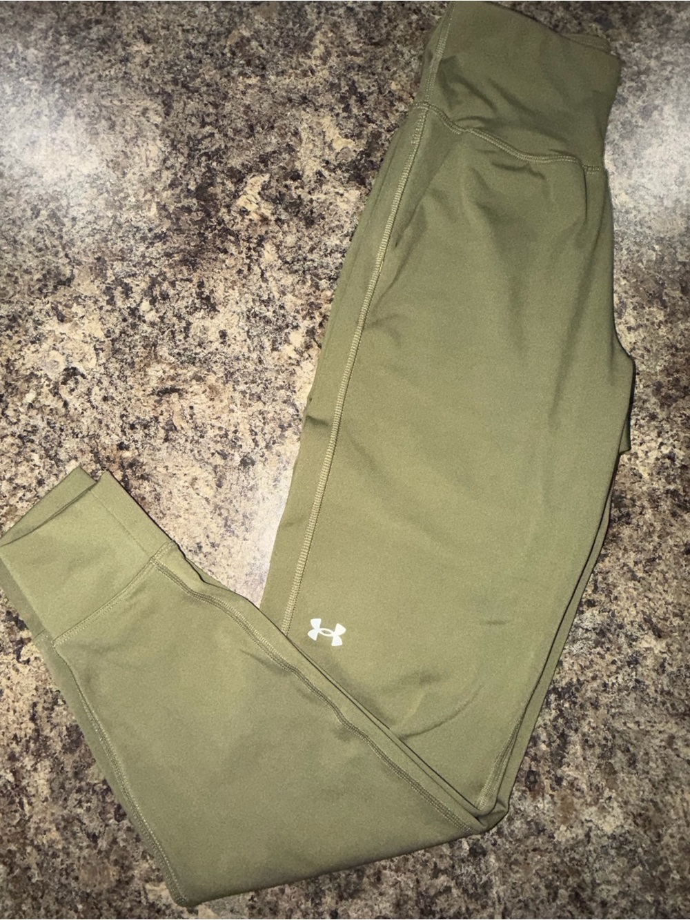 Under Armour High-Waisted Olive Green Jogger Leggings - Size XS